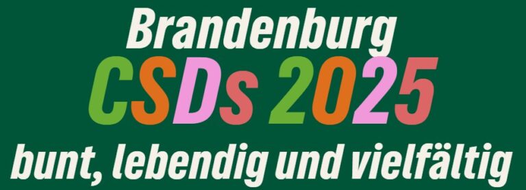 Brandenburg ist bunt – CSDs 2025 feiern Vielfalt, Liebe und Solidarität