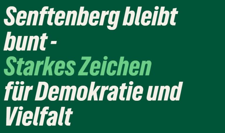 Senftenberg bleibt bunt – Starkes Zeichen für Demokratie und Vielfalt
